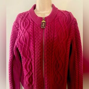 Marc Jacobs Pink Cardigan - 100% Merino Wool Sweater